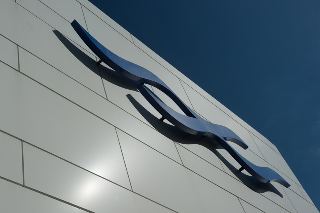 wave on building