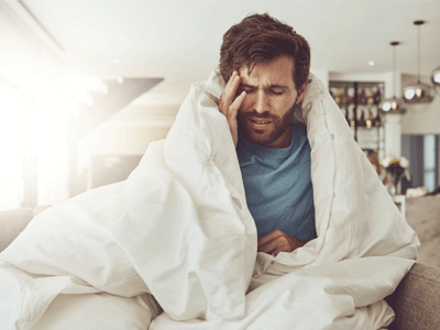 Man sick with long COVID
