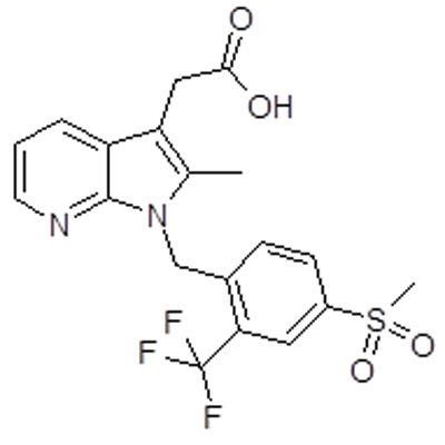 chemical formula of asthma drug fevipiprant