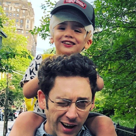 Sam with son Eamonn, who has Dup15q syndrome