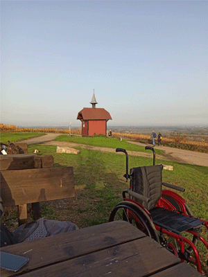 Jens Fritsche, brother with ALS, picture of wheelchair