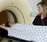 women getting a mamogram