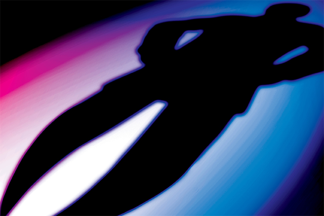 shadow of a person over vital science colors.