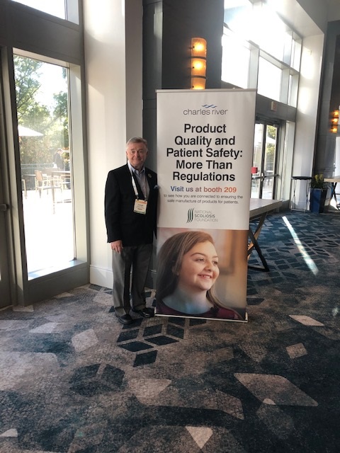 Joe O’Brien pictured above with Charles River’s What’s at Risk poster featuring Niva’s story at the 14th Annual PDA Global Conference in October 2019
