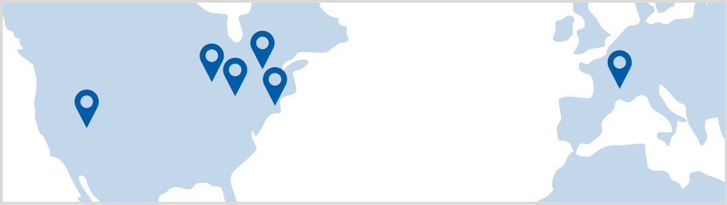 World map with pins dropped on intrathecal dosing locations.