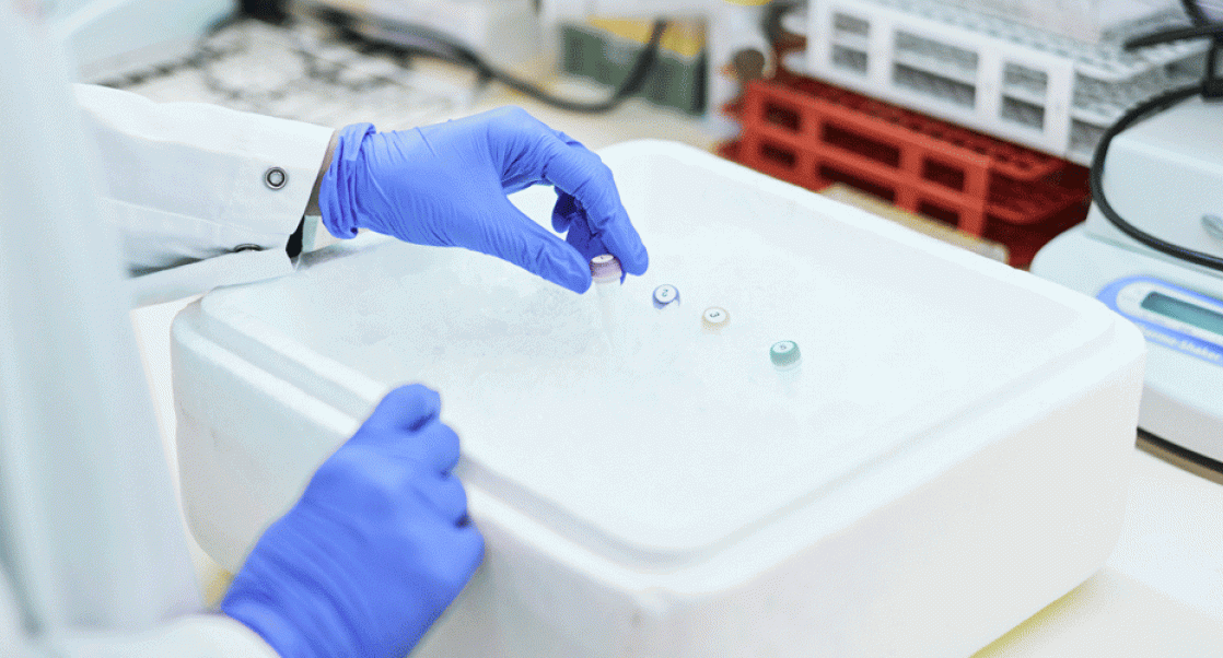 Lab Worker Handling Reagents