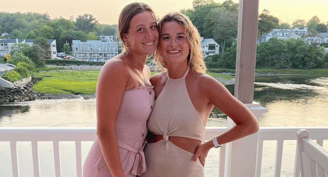 Cate and Laura Cheever, at Ogunquit, Maine