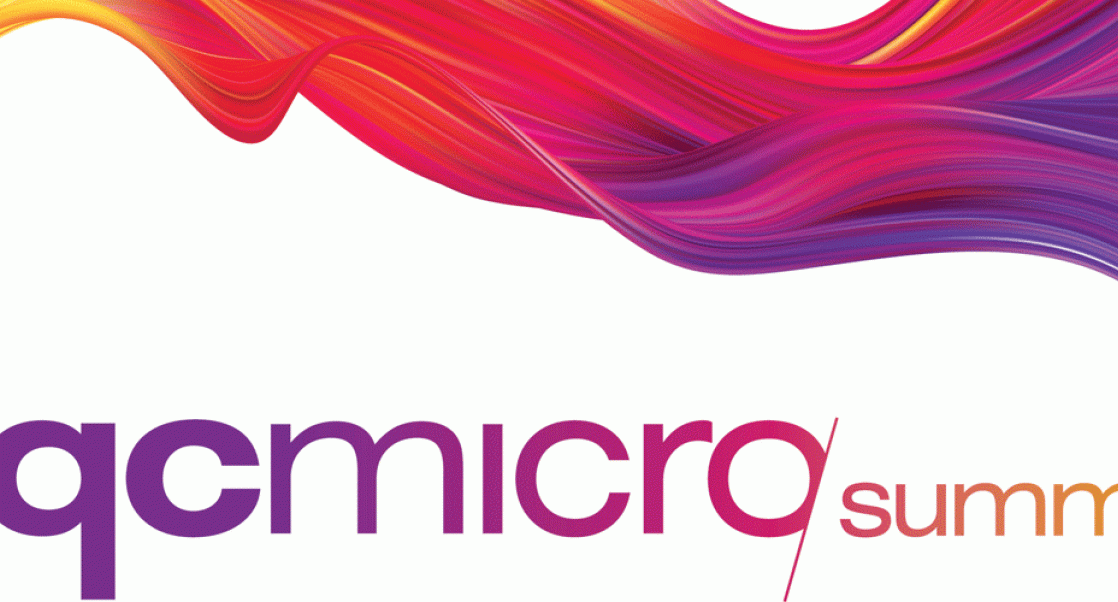 Graphic depicting the QC Micro Summit 2022 for microbiology trends