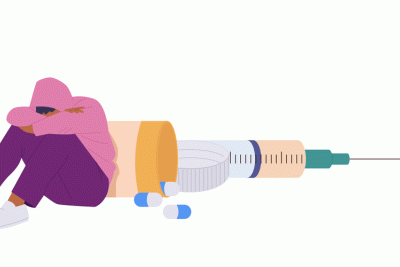 Illustration of man who has OD'd on drugs. Clear Scientific's experiment treatment could help these individuals clear drugs faster from their system following an overdose.