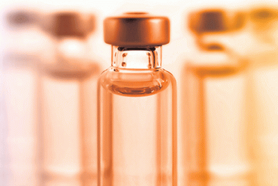 Test tube bottles to signify in vitro method of LAL testing.