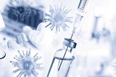 collage of various activities researchers perform to develop a safe and effective vaccine