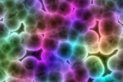 colorful illustration of freshwater microbes