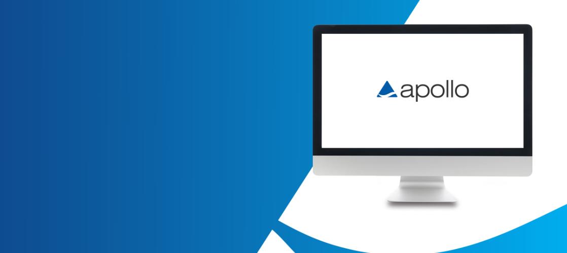 Apollo logo on a computer screen